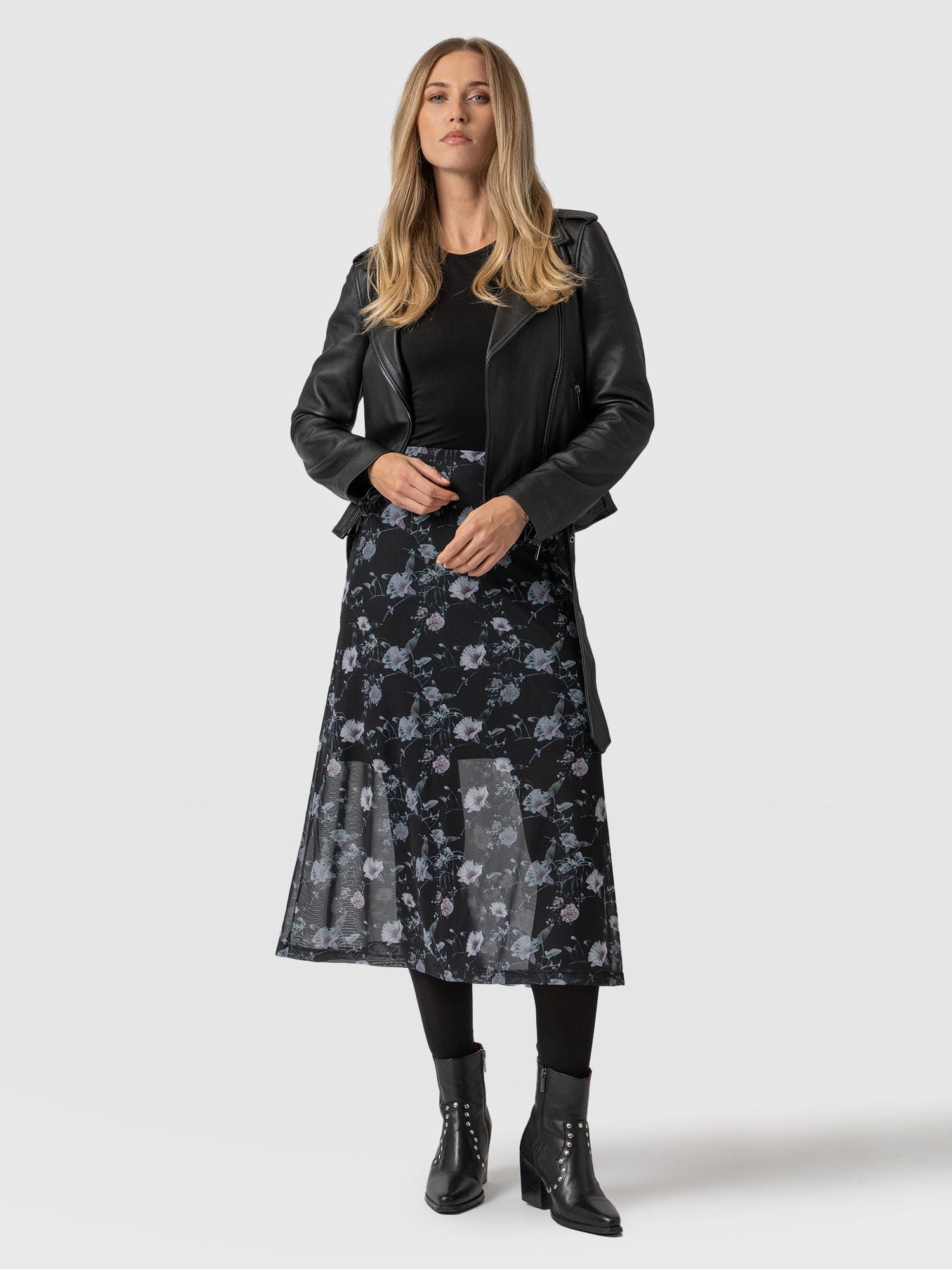 Runway Mesh Skirt - Dark Elegance